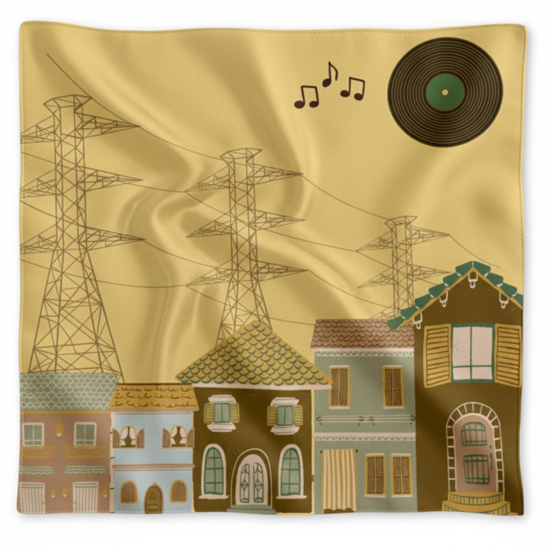 Bohemian Frequencies - 100% Habotai Silk Scarf